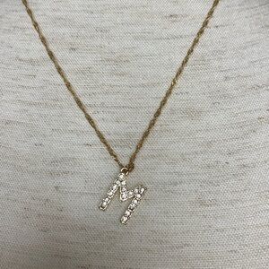 “M” pendant necklace